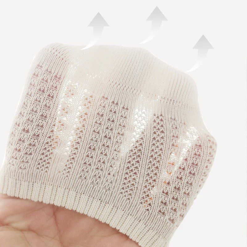 Baby Cotton Socks (3 Pairs) – Thin, Breathable & Safe Non-Slip Design